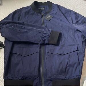 Kenneth Cole Men's Navy Bomber Jacket